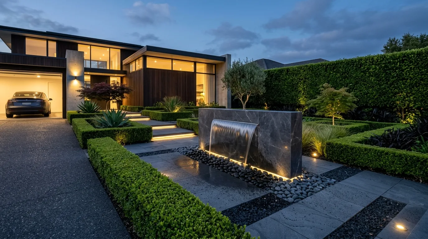 Sleek Marble Fountain